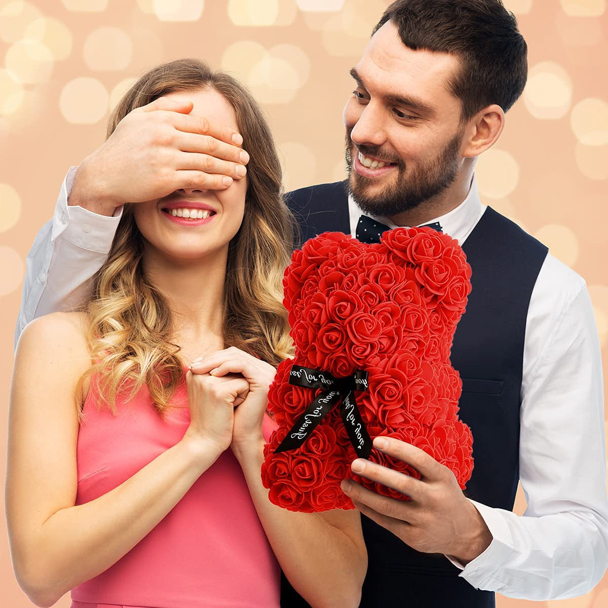 Gifts for Women - Luxury Rose Flower Bear