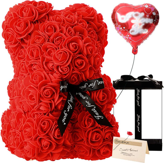 Gifts for Women - Luxury Rose Flower Bear 